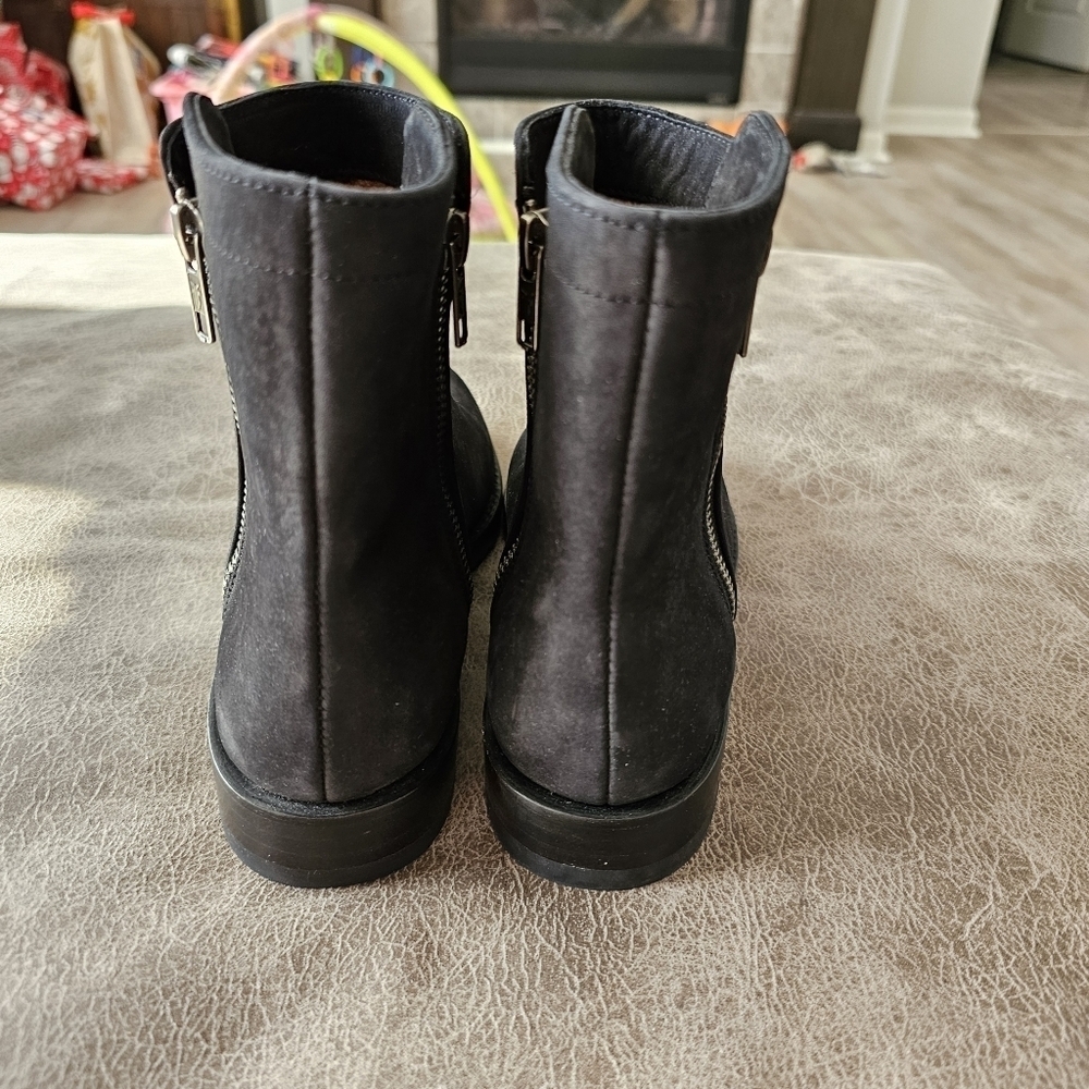 Frye Natalie Double Zip Leather Boots Size 6 - Picture 8 of 10